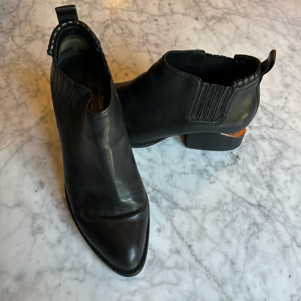 Alexander Wang Low Bootie with Rose Gold Heel Detail